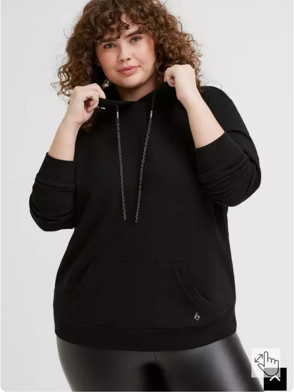 torrid Black Cozy Pullover Hoodie